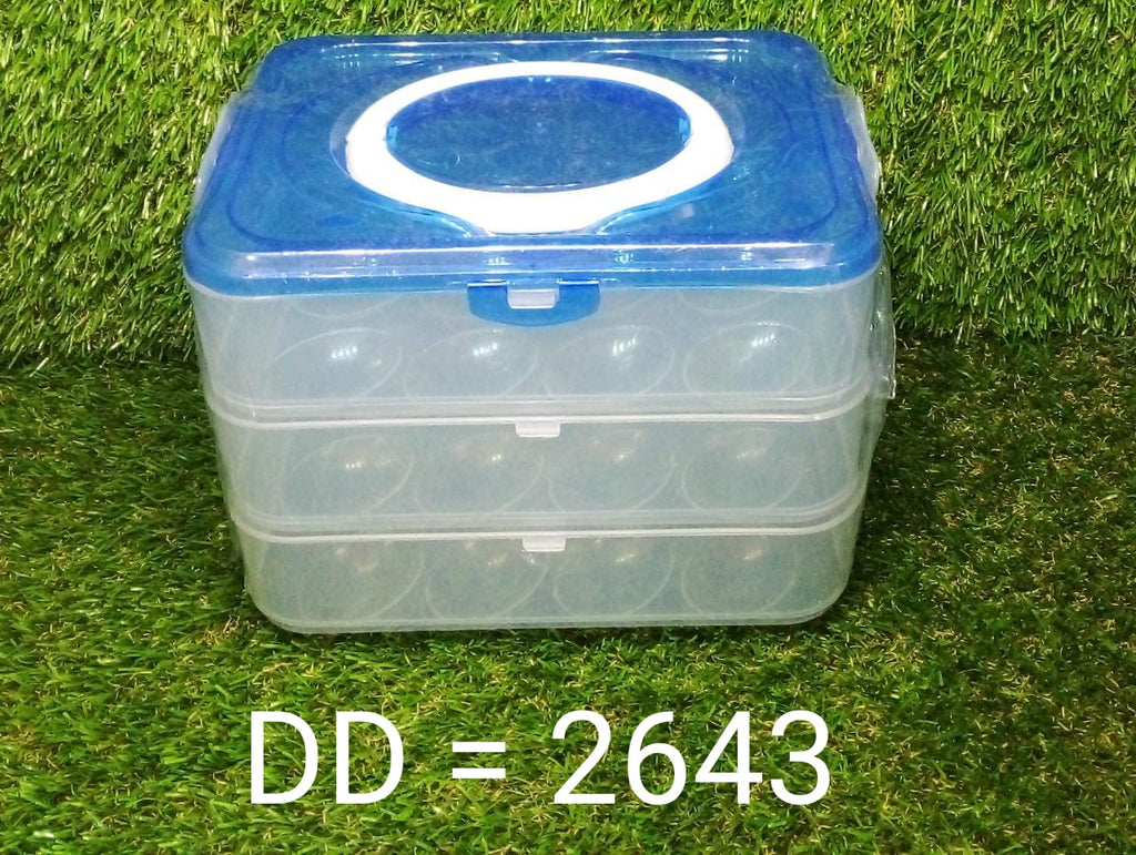 2643 3-Layer Plastic Refrigerator Egg Storage Box (36 Grid) DeoDap